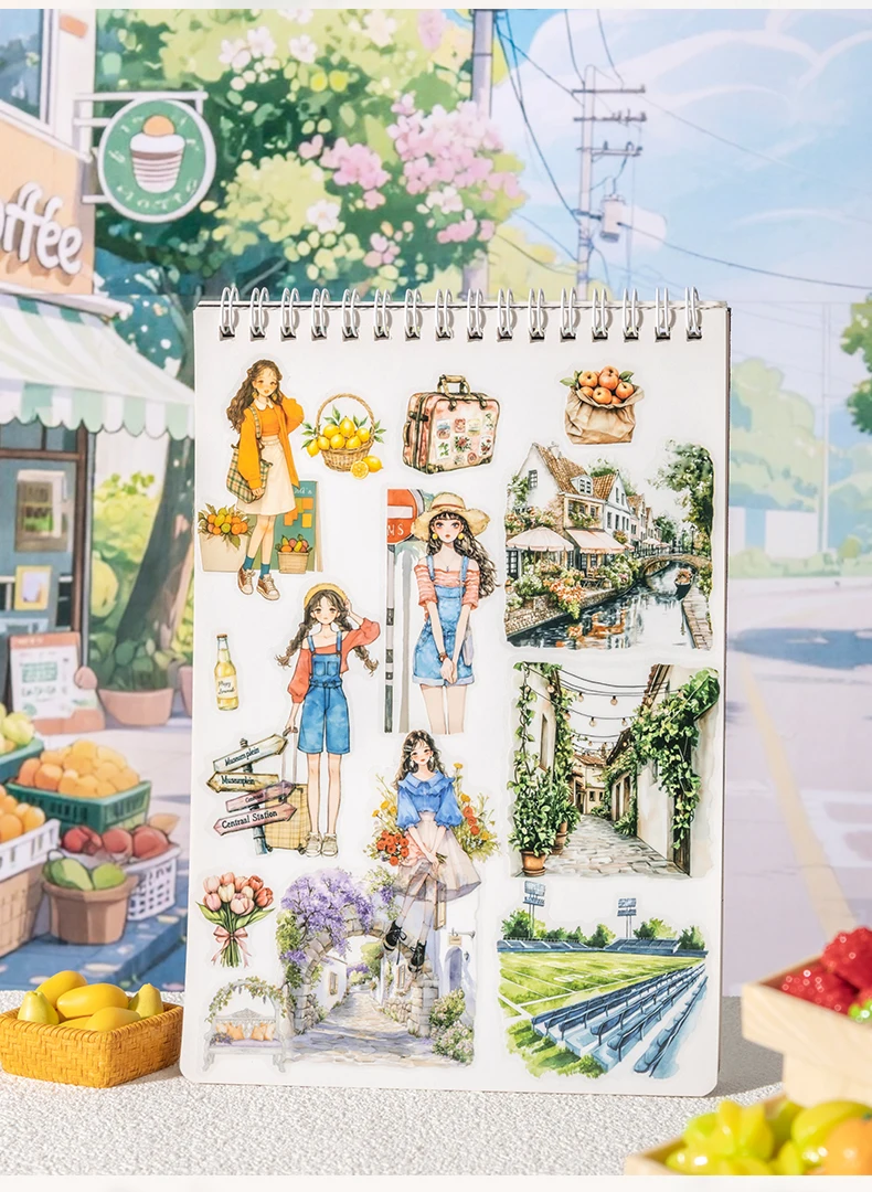 65mm * 2m 1pc PET Mädchen Landschaft Band Kreativität Scrapbooking Junk Journal Kreative Schreibwaren DIY Deco Aufkleber schule Liefert – Detail 4