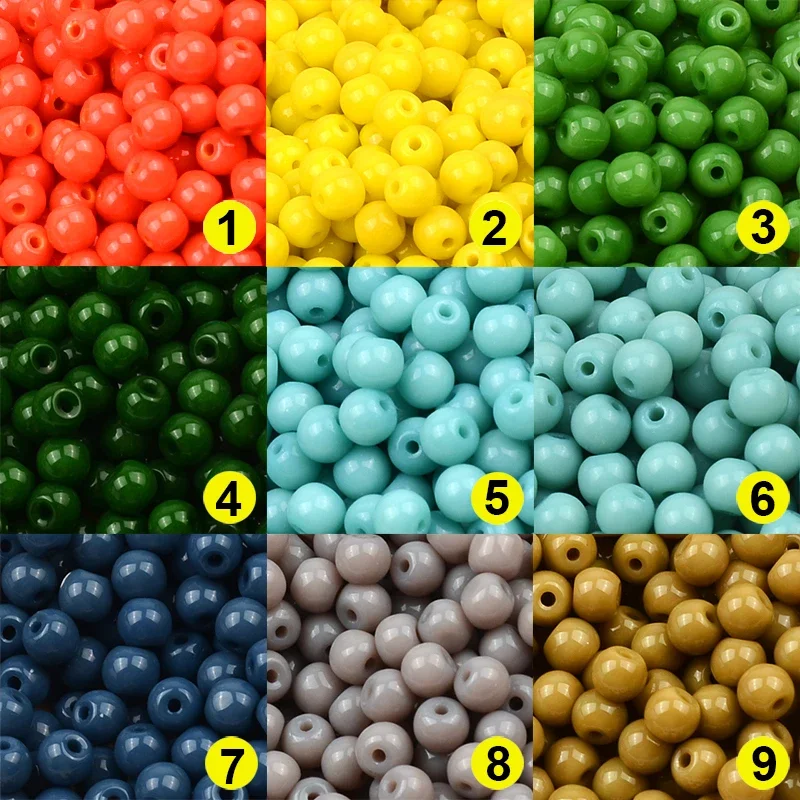 4mm Uniform Glass Seed Beads Mix Macaroon Colors Matte Frost Loose Spacer  Beads For Making Bracelets DIY Jewelry Material