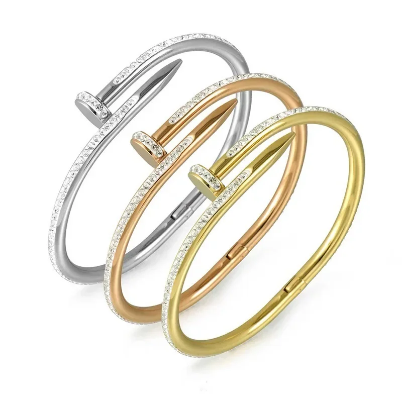 18k Gold Plated Fashion Jewelry Micro Inlaid Zircon Luxury Bracelets For Woman Holiday Party Daily Shine Elegant Bangles