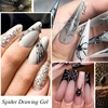 MEET ACROSS 5ml Silver Gold Spider Drawing Gel Nail Polish Spider Wire Drawing Painting Liner Nail Art Gel Varnish DIY Manicure 5