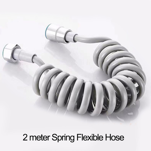 Bathroom Shower Head Hose Holder Set 1.5m Chrome plated 2 meter Commen Pipe with No Drill Bracket Shower Head Accessory
