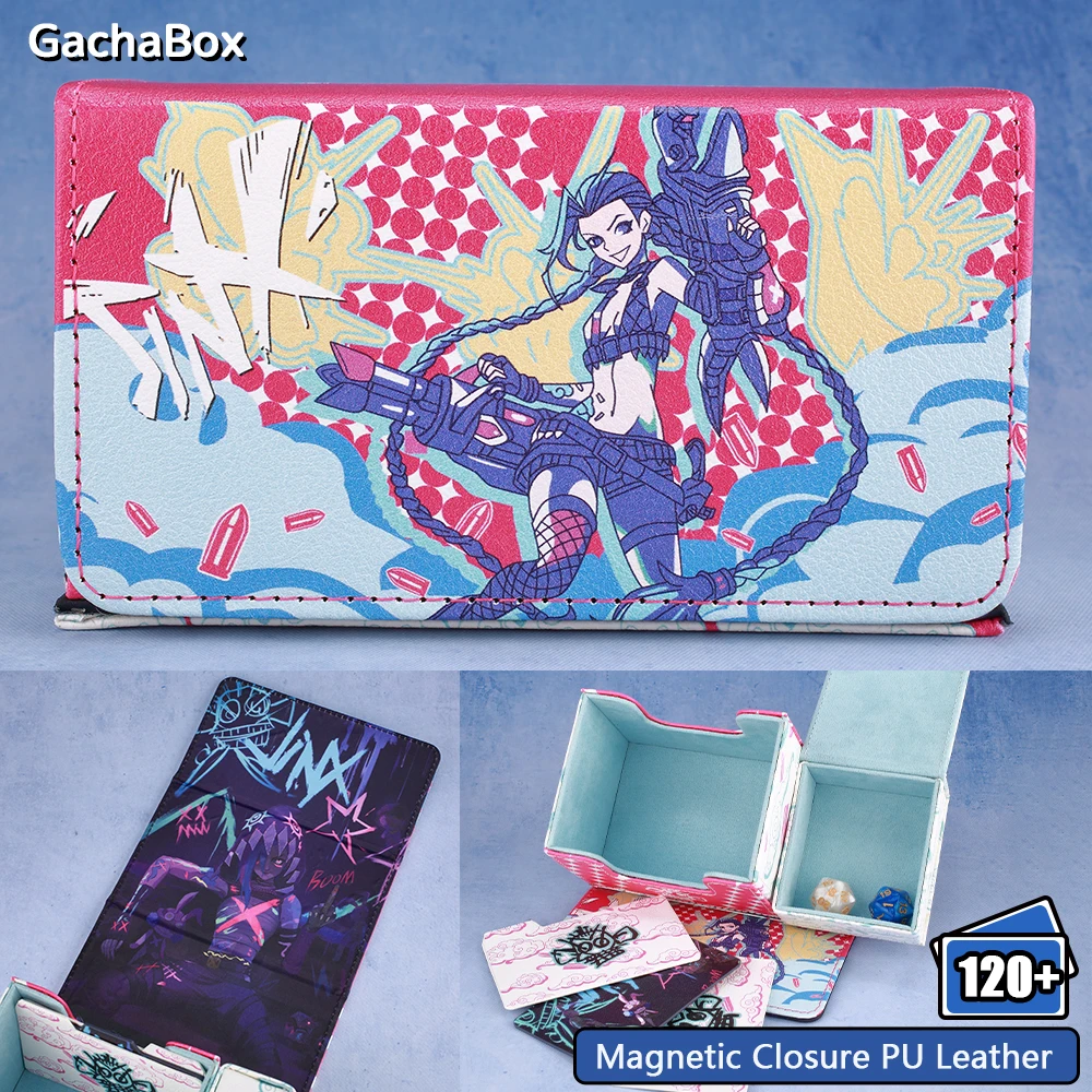 LOL-Jinx Deck Box Dicewinder for MTG Riftbound,Fits 100 Double