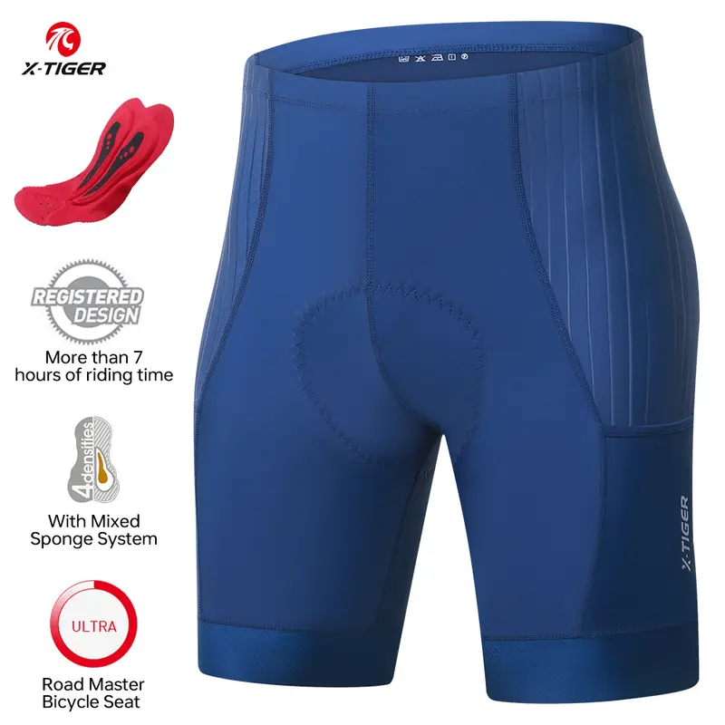 X-TIGER Men's Cycling Shorts Summer Breathable Bicycle Short Tights Sponge Pad Shock Absorption Mountain Road Bike Shorts - Image 9