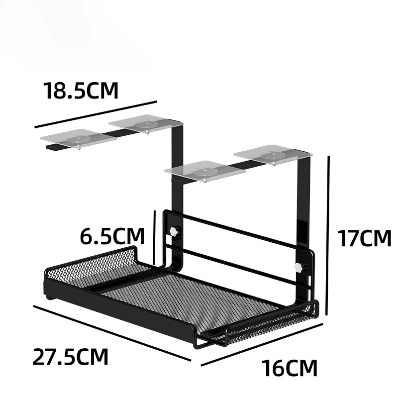 Регулируемая полка для хранения под столом для шнура, розетка, кухонная многофункциональная полка, полка для хранения в шкафу, без отверстий