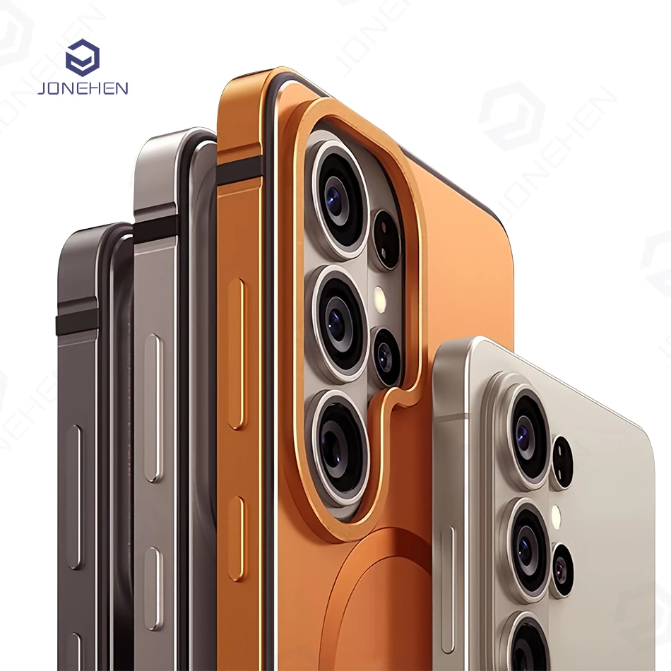 Magnetic Aluminum Metal Frame Case with Original Color Backplate and MagSafe Compatibility