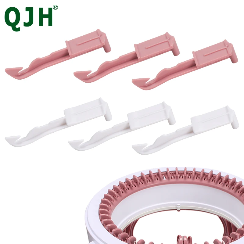 QJH 10Pcs Knitting Machine Parts For 22/40/48 Needle Knitting Machine Parts Red White Hook, Crochet Thread for Crochet