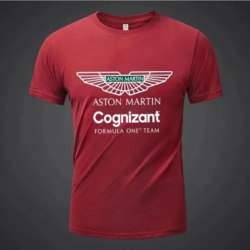100% Cotton Summer Aston Martin New T-Shirt F1 Driver Alonso O-Neck Top Formula 1 Racing Print Oversized T-Shirt Unisex Tops 3