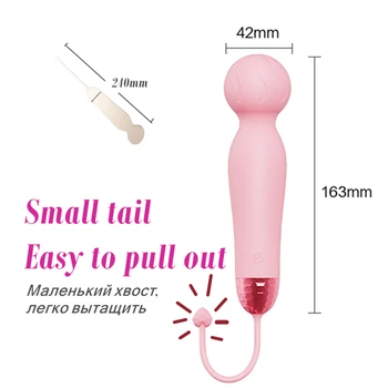 Little Devil Mini Powerful Vibrator AV Magic Wand Female G-Spot Clitoris Stimulator Vibrator Masturbator Sex Toys for Women 6