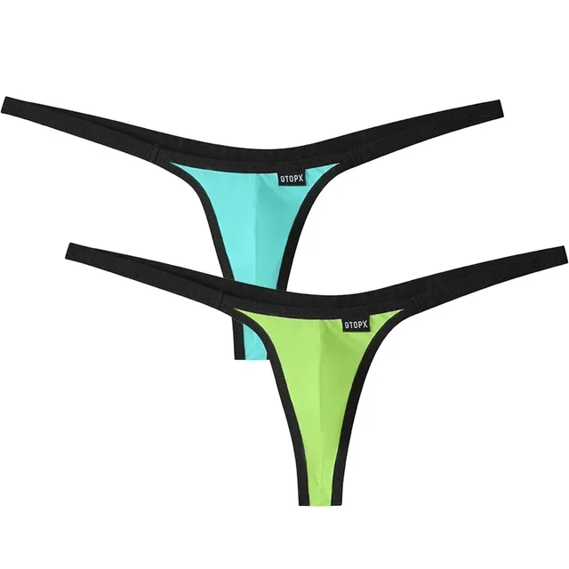 1pc Sexy G-Strings For Men Bikini Briefs Shorts U-convex Pouch Thongs Lingerie Underpants Low Waist T-Back Underwear Male - Image 5