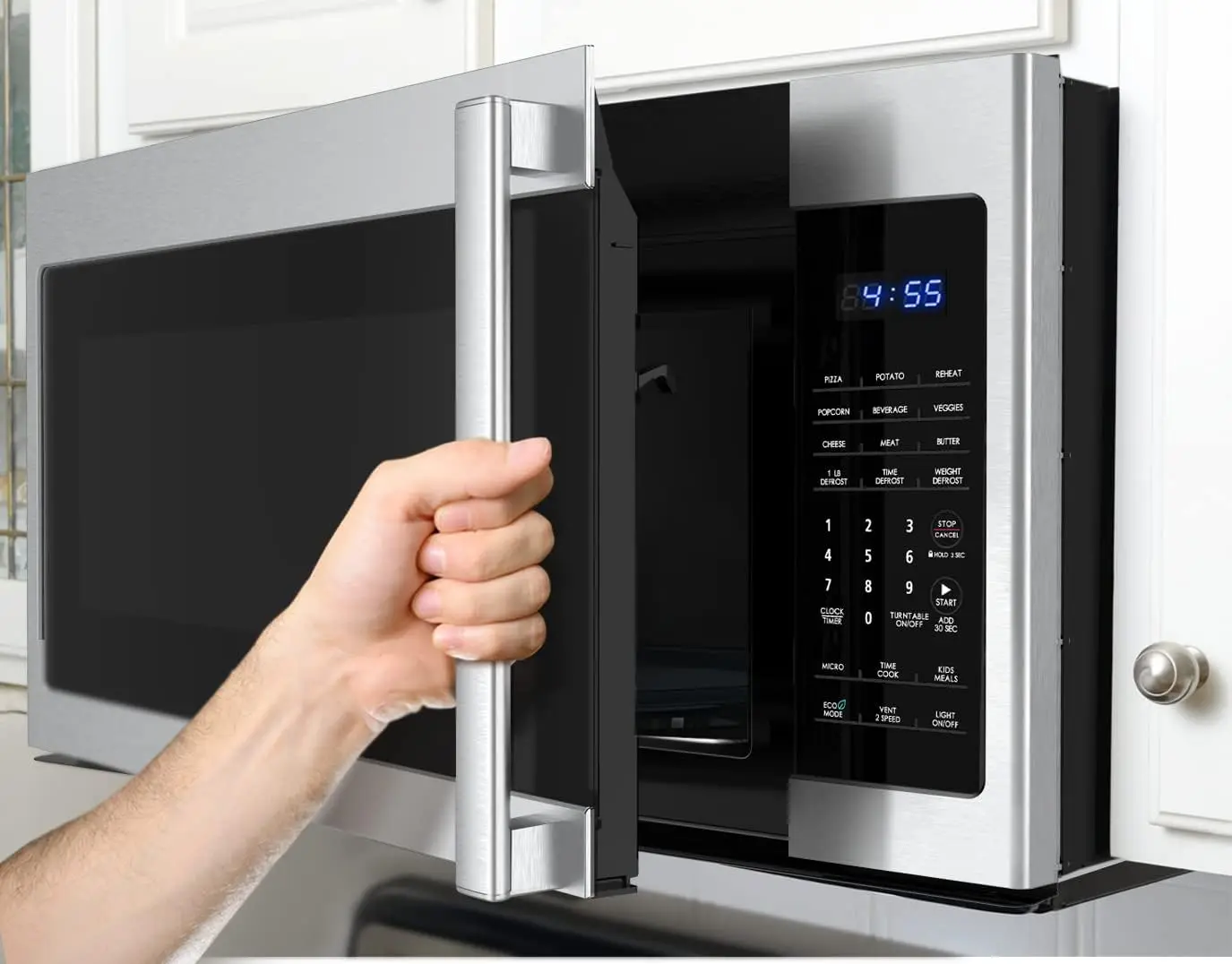 GLOMJA17S2B-10 Over-The-Range Microwave, Energy Saving/ECO Mode, 30-second Express Cooking, 9 Auto-cook Programs, 1000W/120Volts 6