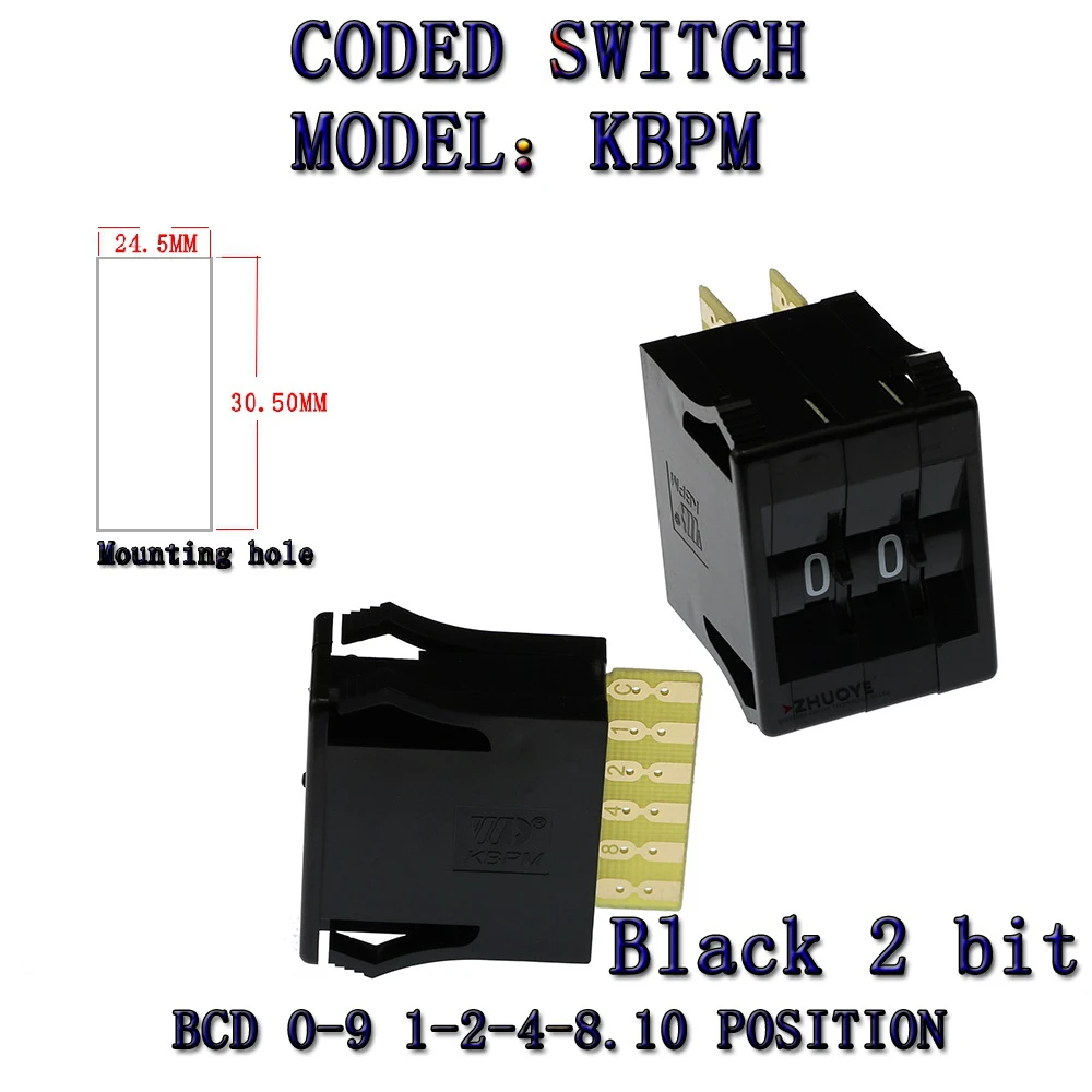 KBPM BCD 0-9 8421 coding switch 0-9 code toggle switch 1/2/3/4 digital 11/5 contacts