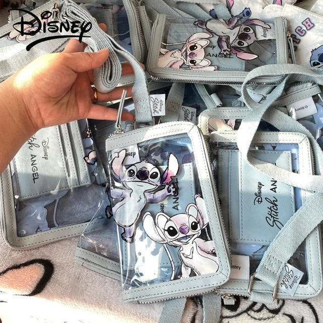 Stitch bolsa impermeable portátil transparente Miniso monedero Cable funda  de teléfono Almacenamiento de tarjetas bolso Kawaii chica regalo de novio -  AliExpress