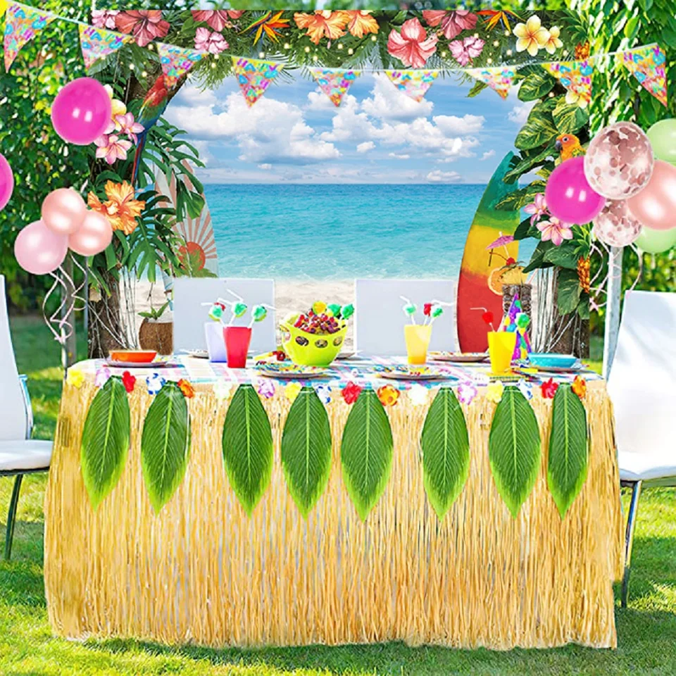 Toile De Fond Plage Tropicale 2,1x1,5 M - Impression HD - Motif Palmiers, Océan - Pour Fête, Photo Booth, Décoration Murale