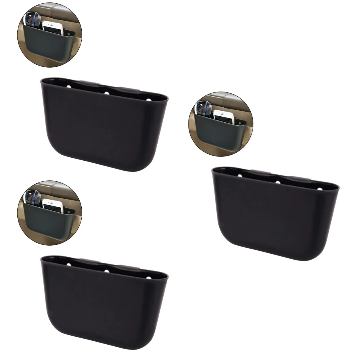 

3pcs Simple Car Hanging Trash Garbage Litter Bin Bag Organizer Holder (Black)