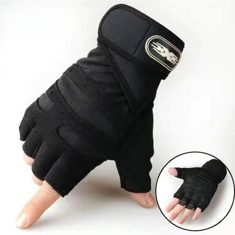 Enhanced Shock Absorbing Fitness & Cycling Half Finger Gloves