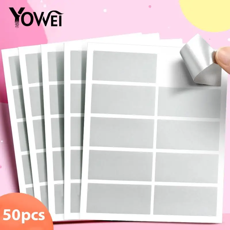 

5shets=50pcs Reward Scratch Card Film Coated Stickers Scratch Off Labels Diy Children's Redemption Vouchers
