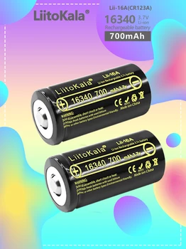 2 Batterie Ricaricabili LiitoKala Lii-16A Li-ion 16340 CR123A 3.7V per Penna Laser e Torcia LED