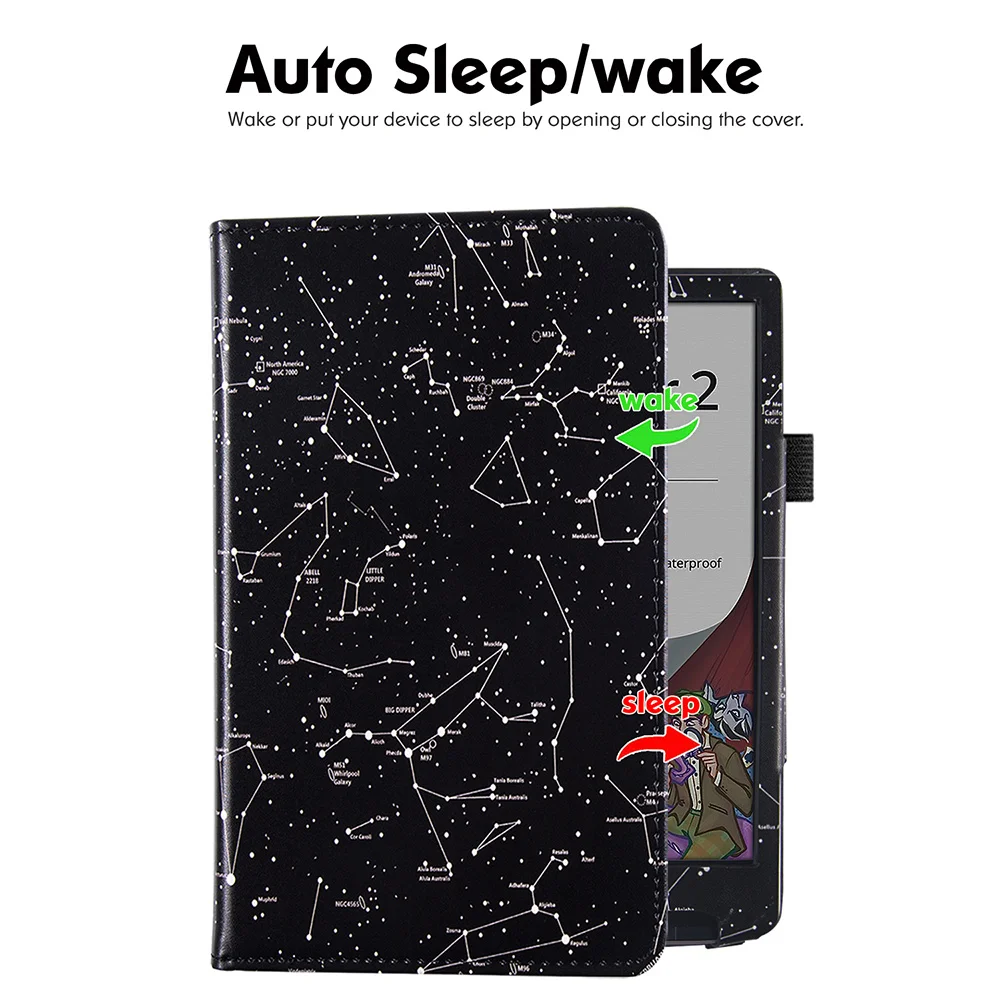 Leather Stand Case para Inkpad Capa de Manga com Alça de Mão Auto Dormir Auto Wake Novo 7.8 Cor pu - Imagem 5
