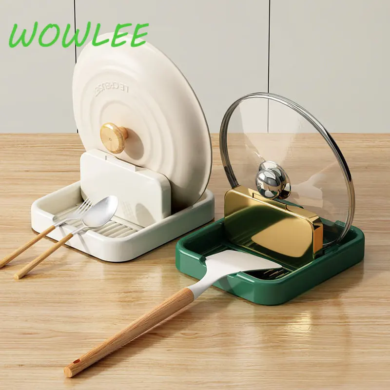 

Nordic Style Pot Lid Rack Multi Use Shovel Storage Holder Easy Use Spoon Support Stand For Kitchen Utensil Spoon Rest Holder