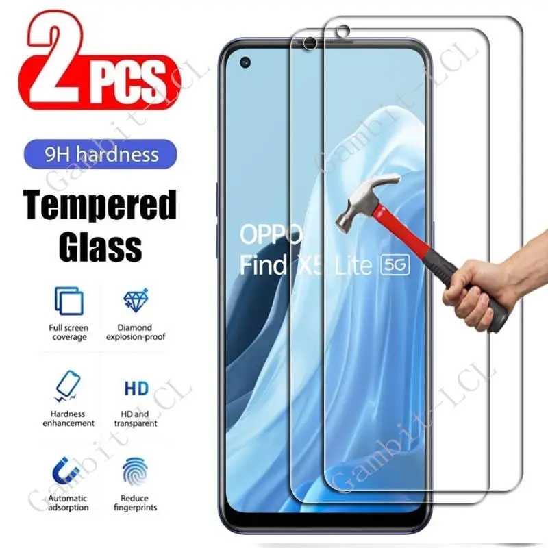 

2PCS For OPPO F21 Pro 4G F21s Find X5 Lite Reno6 Reno7 A Z 5G Reno8 4G Pro+ Plus A11s A16 Screen Protection Tempered Glass Film