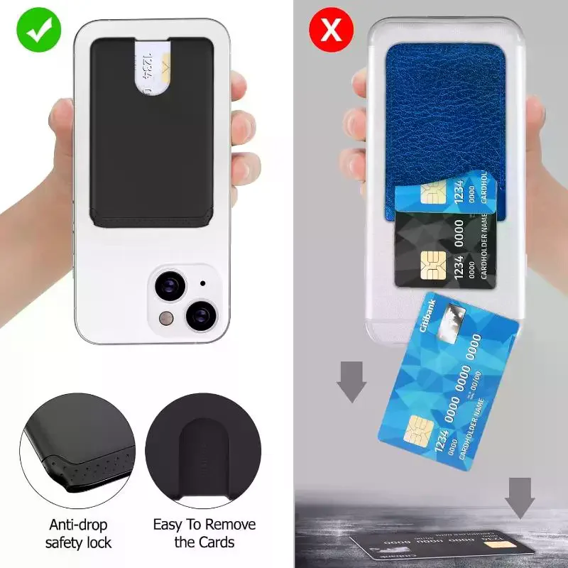 Adhesive Silicone Phone Wallet and Card Holder