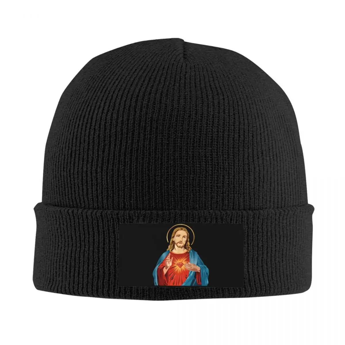 

Sacred Heart Of Jesus Skullies Beanies Caps Men Women Unisex Winter Warm Knitted Hat Adult Christian Catholic God Bonnet Hats