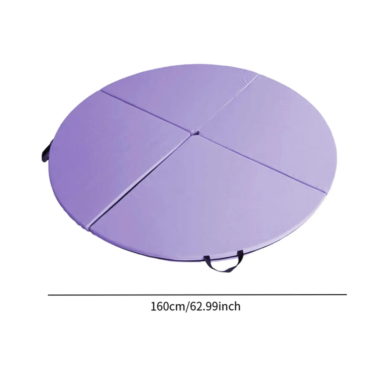 Foldable Round Yoga Mat Pole Dancing Protect Mat Portable High-Density Foam Pole Dance Crash Pad for Studio Home Gym Workout