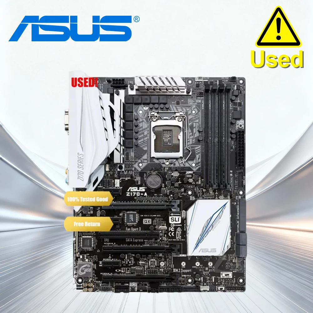 Asus Z170-A Desktop Motherboard Z170 Socket LGA 1151 i7 i5 i3 DDR4