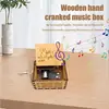 2024 Wooden Engraving Vintage Music Box Hand-Cranked Music Box Girlfriend Wife Can't Help Falling In Love Birthday Presents Gift 6