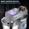 VEVOR Stand Mixer 660W Electric Dough Mixer with 6 Speeds LCD Screen Timing 5.8 Qt Stainless Steel Bowl Dough Hook Flat Beater 5