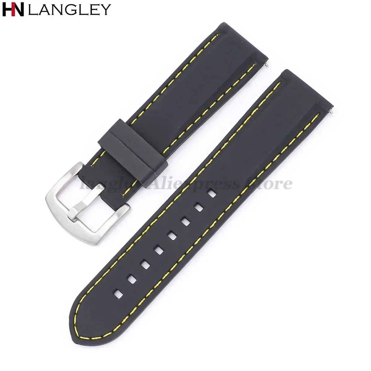 Silicone Sport Watchband - Waterproof Rubber Strap