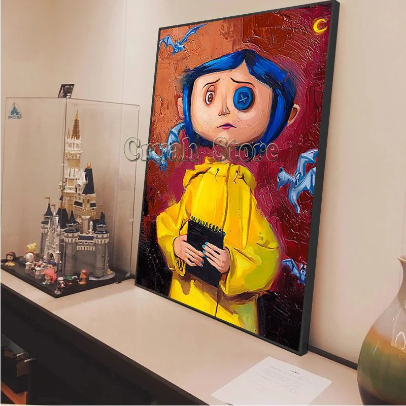 5D diy Diamond Painting Coraline Movie Poster Full Diamond Mosaic Picture  Cross Stitch Kit Living Room Decor Home Decor - AliExpress