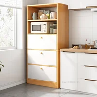 Dormitory Fashion Kitchen Cabinets Small Apartment Storage Cabinet Home Furniture Cupboard Dustproof Restaurant Villa Sideboard 2