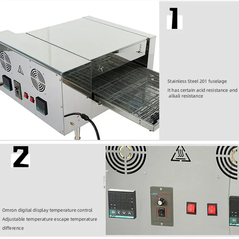 Chain Pizza Oven Crawler Pizza Oven Electric Heating Commercial Pizza Machine Oven Digital Display Automatic Baking 5