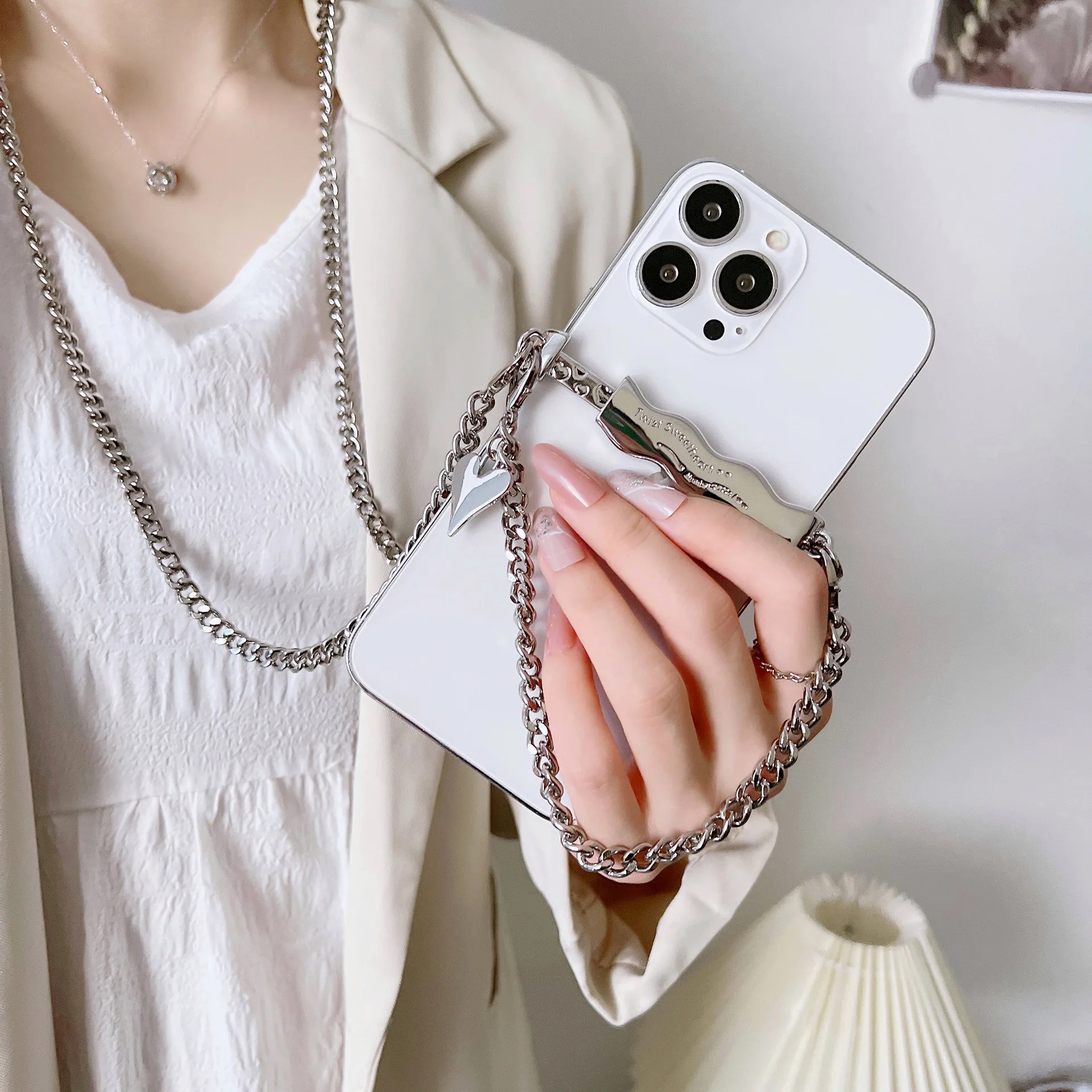 Chains Mobile Phone Accessories  Phone Crossbody Chain Back Clip - Mobile  Phone - Aliexpress