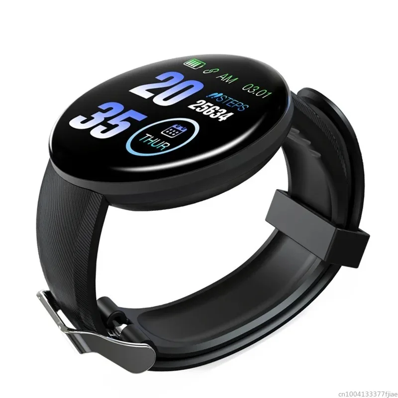 Reloj inteligente D18 redondo con Bluetooth para hombre y mujer