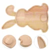 Easter Bunny Tray Rabbit Shape Wooden Plate Food Serving Tray Decorative Wood Tray Fruit Wooden Tray Bowls Plates Trays Home 5