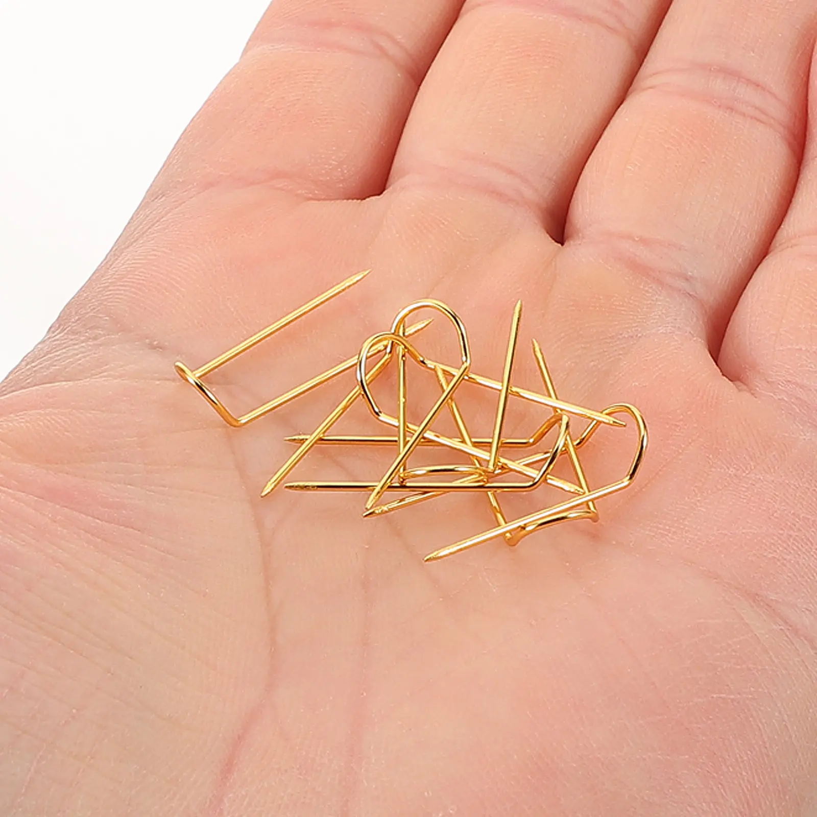 50Pcs U 자형 차단 핀 DIY 공예 용 탄소강 바느질 바늘 홈 바느질 프로젝트 재사용 가능한 내마모성