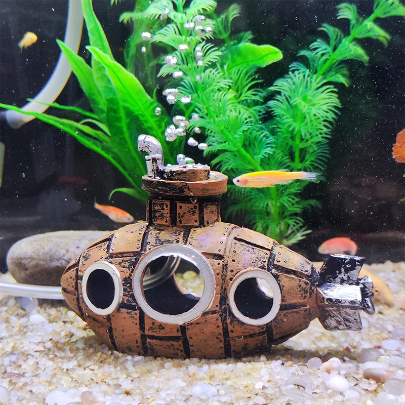 Title 28, Creative Bubble Submarine Fish Tank Oxygen Pump...