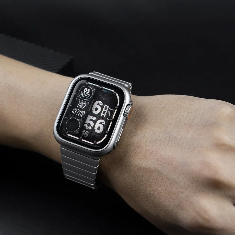 Stainless Steel Metal Strap for Apple Watch - Elegant Bracelet Design