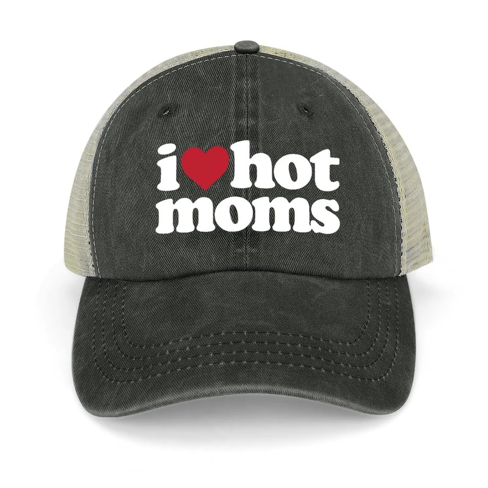 

I love hot moms - Iheart hot moms Cowboy Hat Cosplay birthday hiking hat Luxury Woman Men's