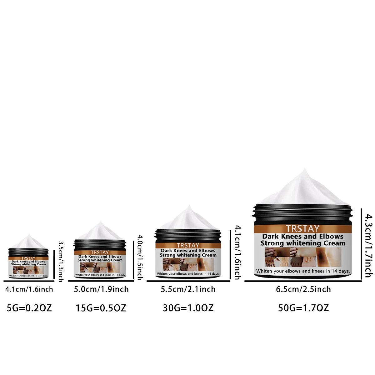Dark colored knees and elbows effectively brighten and fade, enhancing even skin tone 5