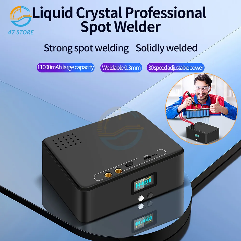 

30 Gears Spot Welder Adjustable Portable Handheld Digital Display Mini Spot Welding Machine Automatic Trigger for 18650 Battery