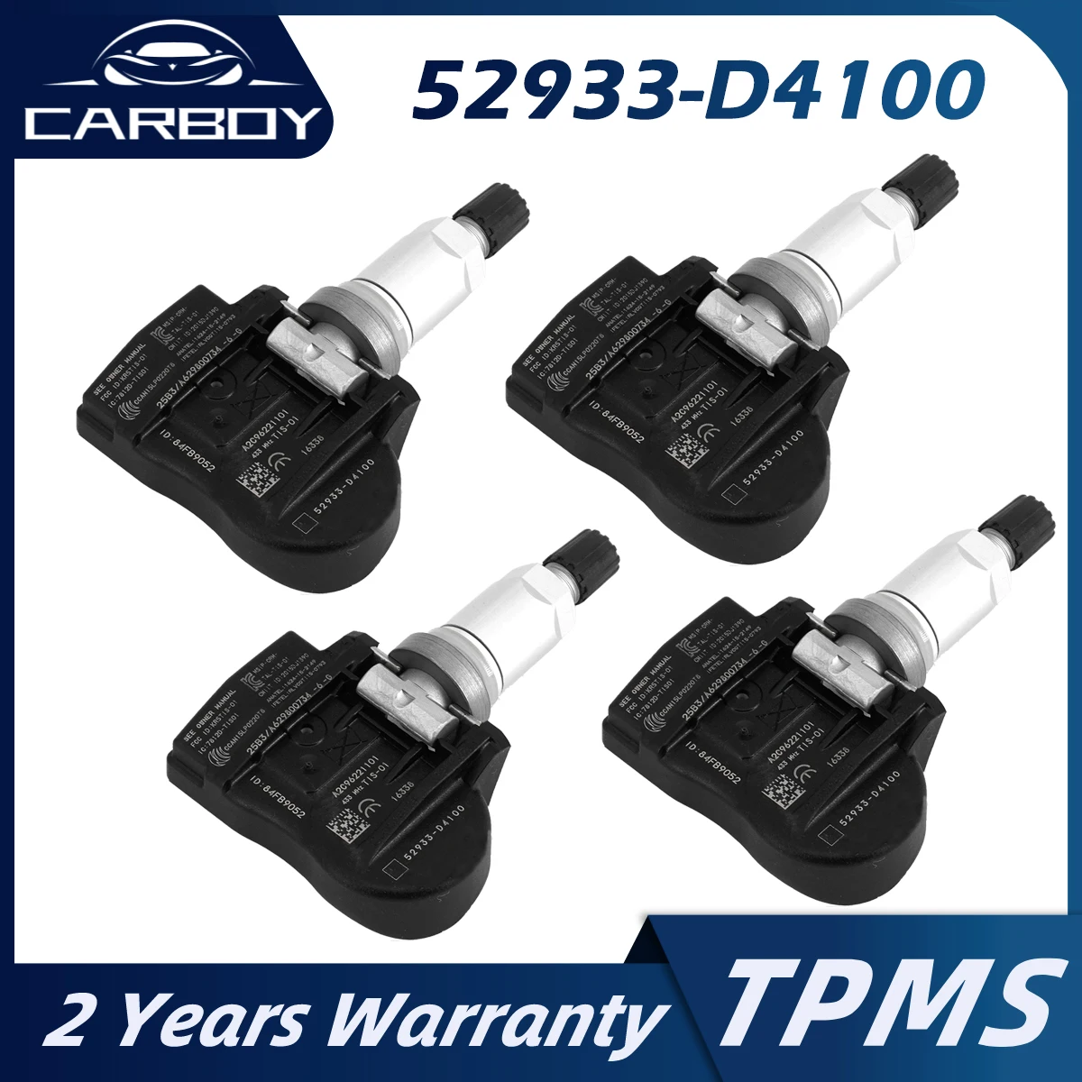 Фото Датчик TPMS 52933-D4100 для Hyundai Elantra Azera i30 Ioniq Genesis G90 Kauai Kona Kia Niro Soul Optima E-Niro Sorento E-Soul №1