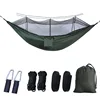 Lightweight Portable Outdoor Camping Hammock with Mosquito Net High Strength Parachute Fabric Hanging Bed Hunting Sleeping Swing 4