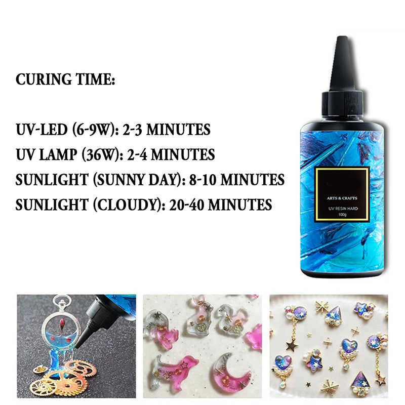 Hard UV Resin Glue Clear Ultraviolet Curing Quick Drying Epoxy Resin UV  Glue DIY Jewelry Making Tools Resin Mold Gel Hardener - AliExpress