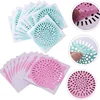 10Pcs Disposable Shower Drain Hair Catcher Round Hair Catchers Waterproof Adhesive Mesh Stickers for Shower Drain Cover Bathroom 2