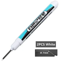 Metallic Brush Marker Set - Gold, Silver & White Permanent Art Pens (2Pcs White 0.7mm)
