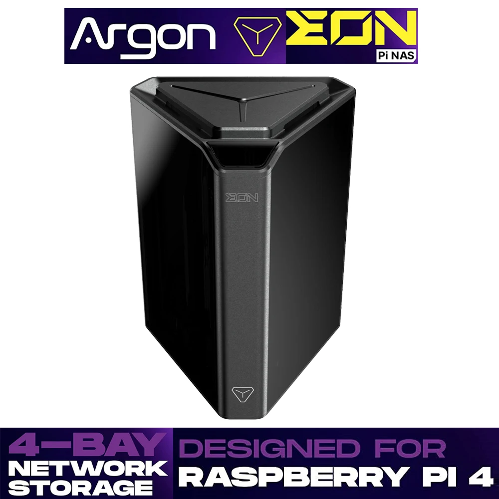 Custodia Argon Eon Pi Nas 4-Bay Sata Hdd Sdd Network Attached Storage Custodia In Alluminio Rtc Byo Nas Per Raspberry Pi 4 Modello B
