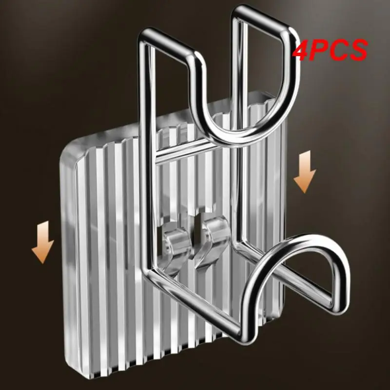 

4PCS Washbasin Storage Hook Bathroom Basin Artifact Wall-mounted Non-perforated Multifunctional Shelf Basin Rack Polishing